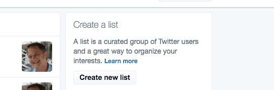 create a New List in Twitter