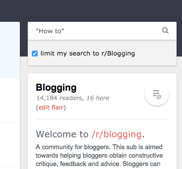 using Reddit to find ideas for your next blog post
