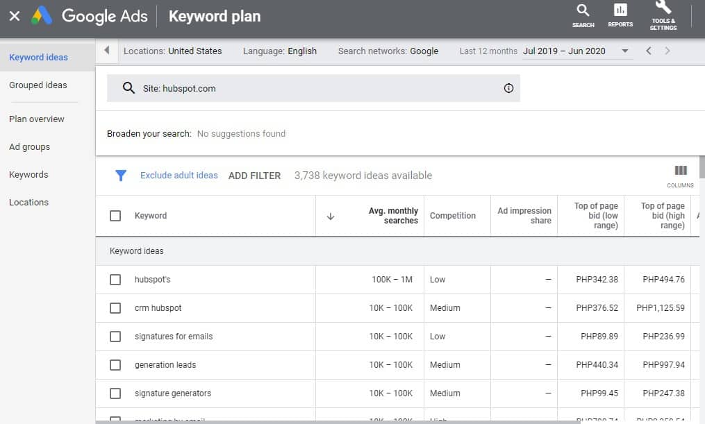 using keyword planner to identify guest post topics