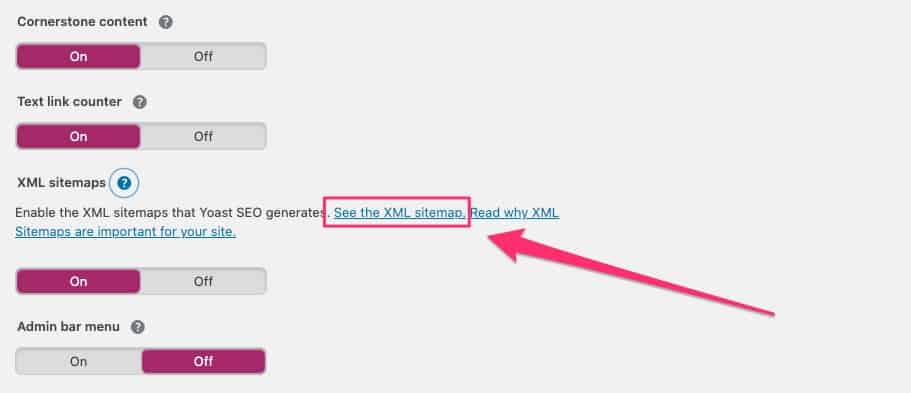 adding a sitemap in Yoast