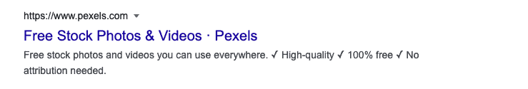 Pexels example