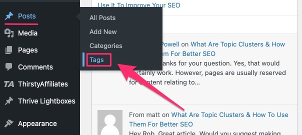 how to add tags in WordPress - 01