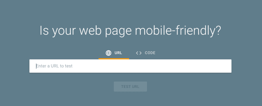 Google's mobile-friendly URL tester